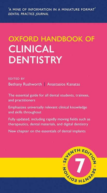 Oxford Handbook Of Clinical Dentistry 7th Edition